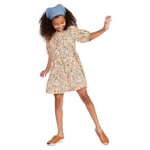 Old Navy Puff-Sleeve Tiered Floral-Print Swing
Dress for Girls size Large - Picture 1 of 6